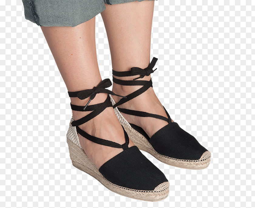 Plain Black Flat Shoes For Women Espadrille Sandal Wedge Shoe Footwear PNG