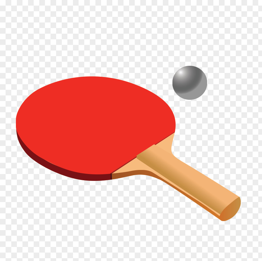 Red Ping Pong Racket Table Tennis PNG