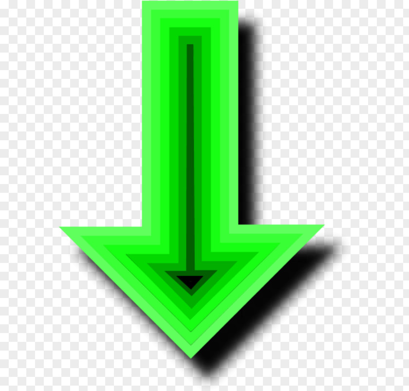 Down Arrow Image Green Angle Font PNG