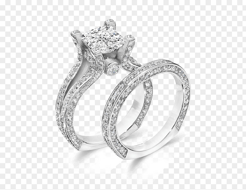 Princess Cut Bridal Sets Birkat Elyon Wedding Ring Cubic Zirconia Engagement PNG