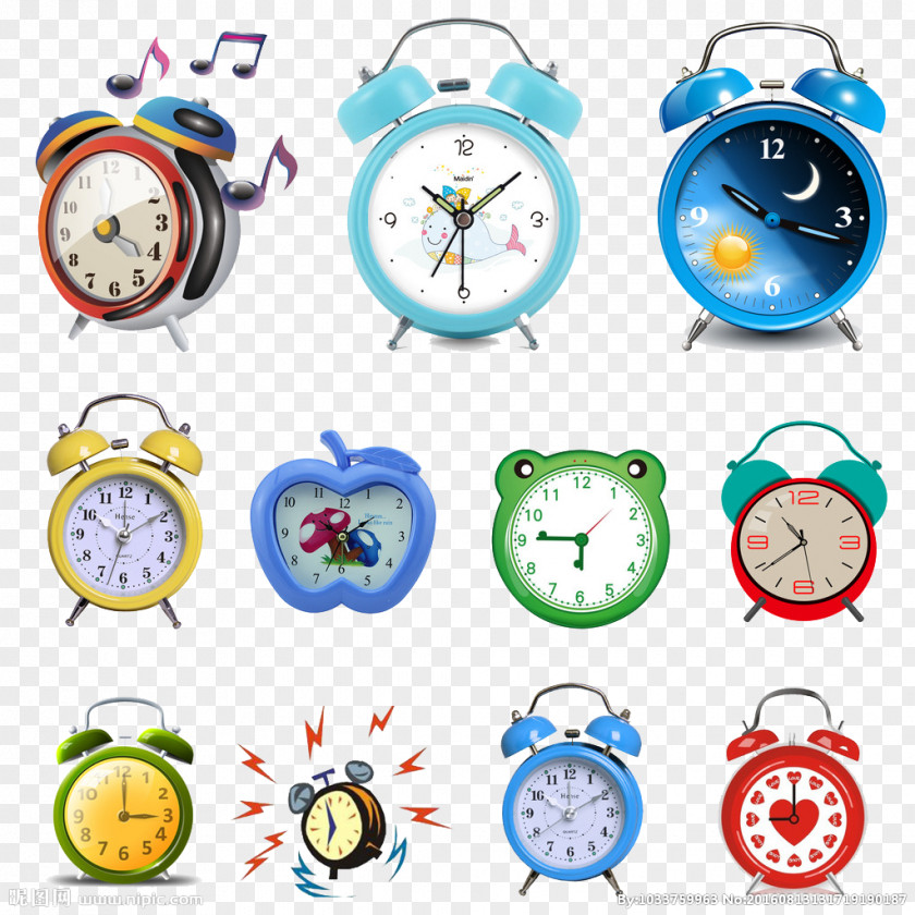 Color Alarm Clock Icon PNG