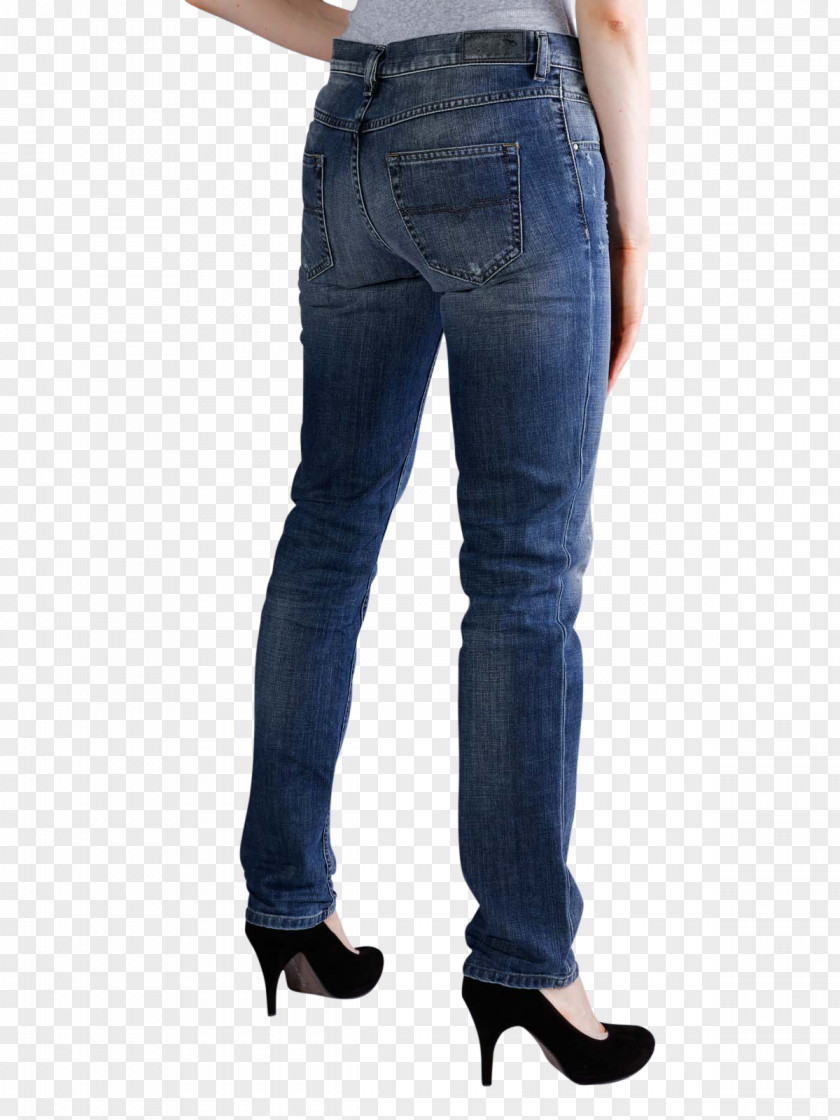 Slim Woman Electric Blue Cobalt Jeans Denim PNG