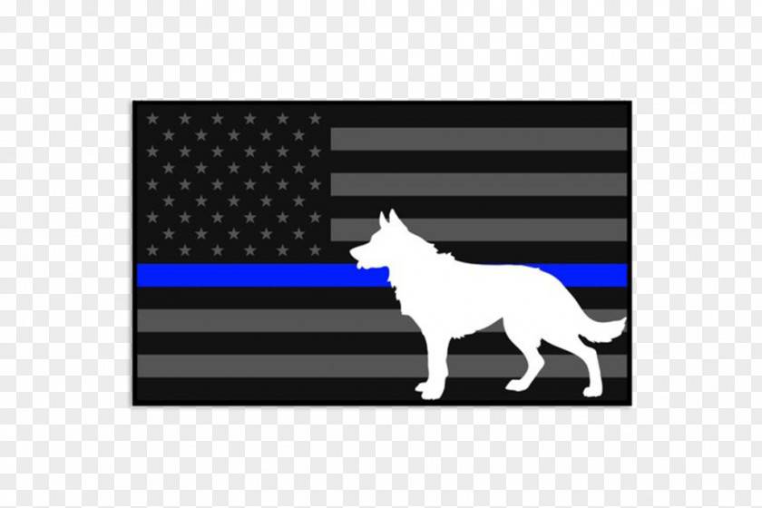 United States Police Dog Thin Blue Line Officer PNG
