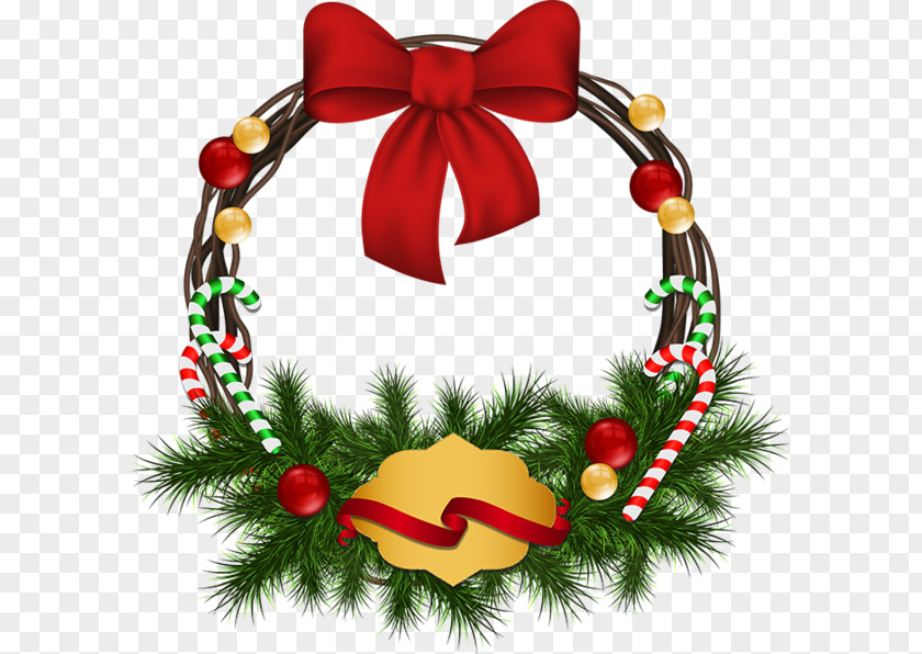 Christmas Ornament Wreath Shoelace Knot PNG