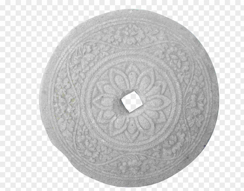 Lotus Pattern Stone Grinding Disc Circle Angle PNG
