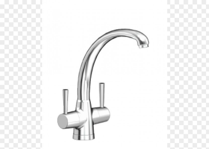 Sink Tap Brushed Metal Valve Kitchen PNG