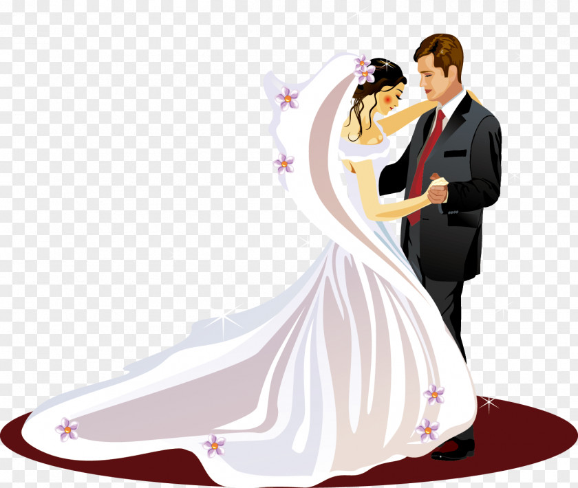 The Bride And Groom Dance Wedding Invitation Bridegroom Clip Art PNG