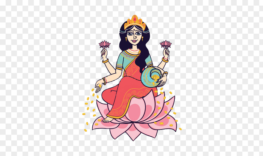 Aladdin Lotus Block Lakshmi Goddess Devi Hinduism PNG