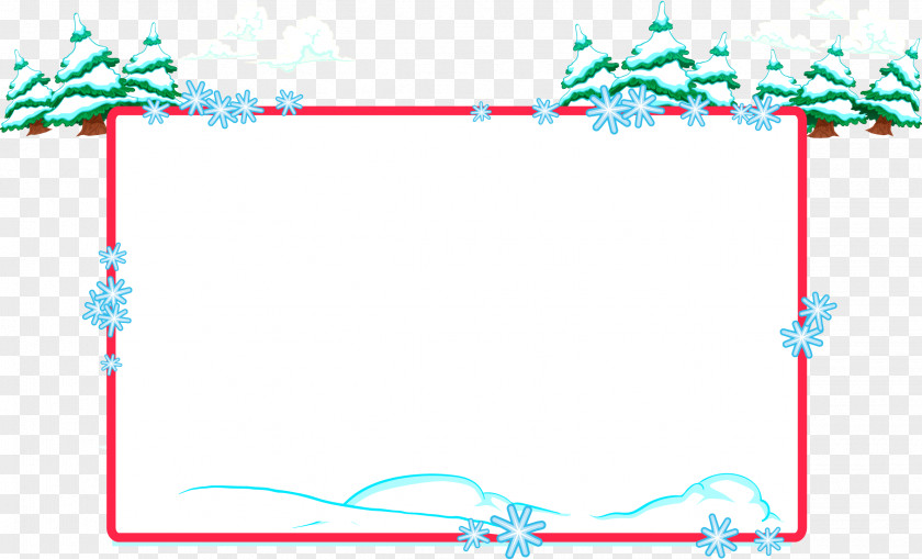 Vector Hand Painted Snow Borders Snowflake PNG