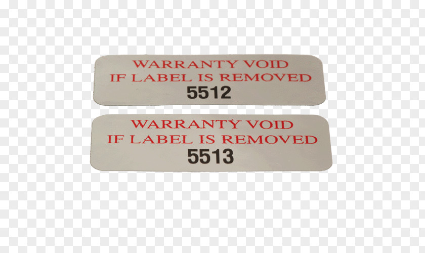 Warranty Label Rectangle Font PNG