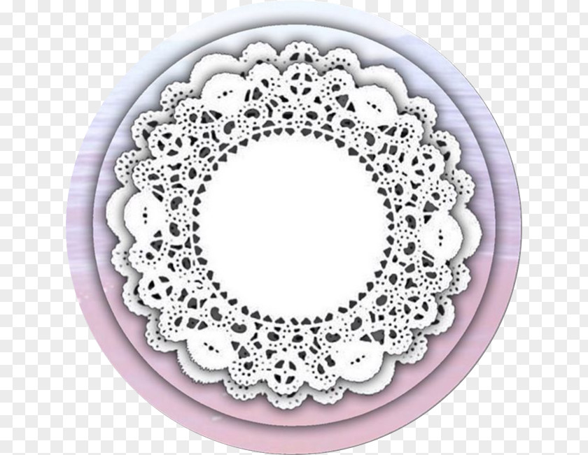 White Lace Textile Pastel Doily PNG