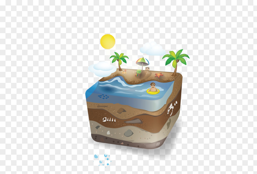 Outdoor Swimming Beach Seaside Resort Illustration PNG
