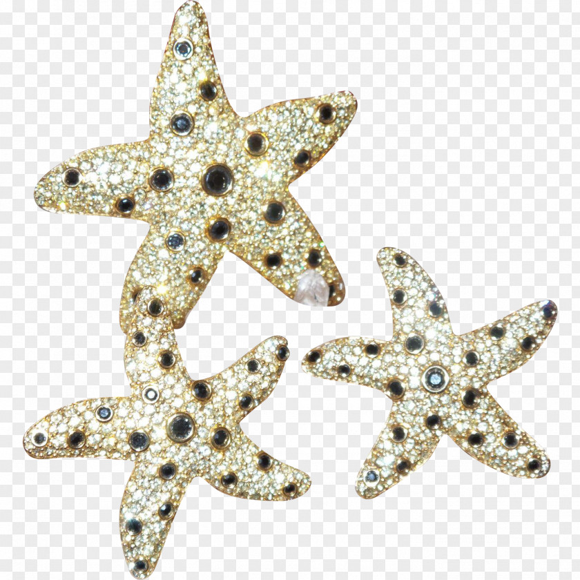 Starfish Earring Jewellery Swarovski AG Brooch Imitation Gemstones & Rhinestones PNG