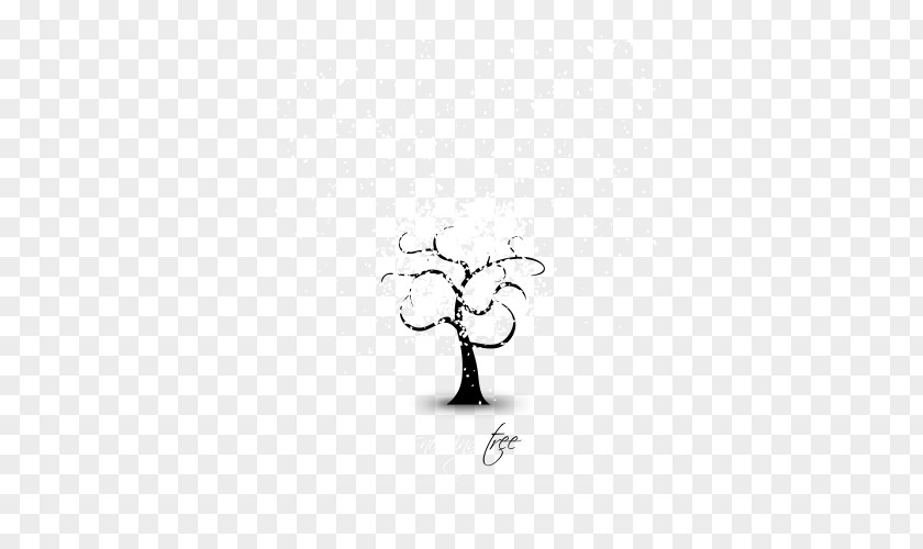 Trees Under The Snow Drawing White Illustration PNG
