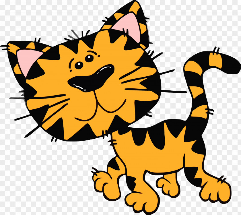 Wildlife Snout Cartoon Clip Art Animal Figure Yellow Cat PNG