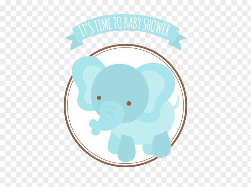 Baby Shower Cards And Blue Elephant African Bush Infant Elephantidae PNG