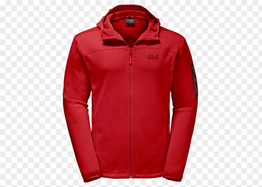 Red Jacket With Hood Hoodie Sweater T-shirt Clothing PNG