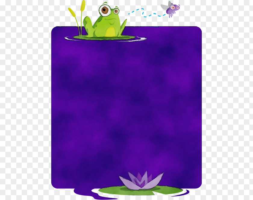 Water Lily Plant Frog Cartoon PNG