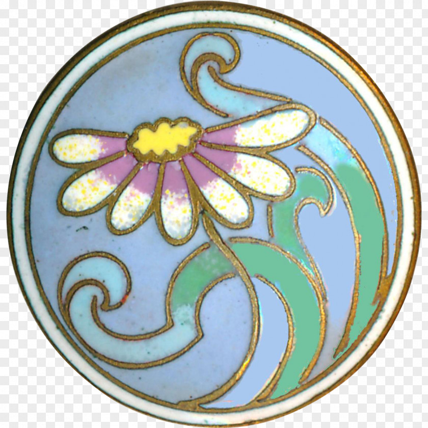 Art Nouveau Flower Tableware PNG