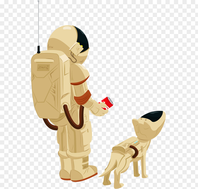Astronauts And Pet Dog Astronaut Outer Space Universe Spacecraft PNG