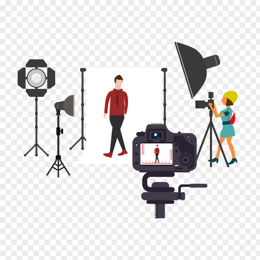 Vector Model Filming Equipment Photography PNG