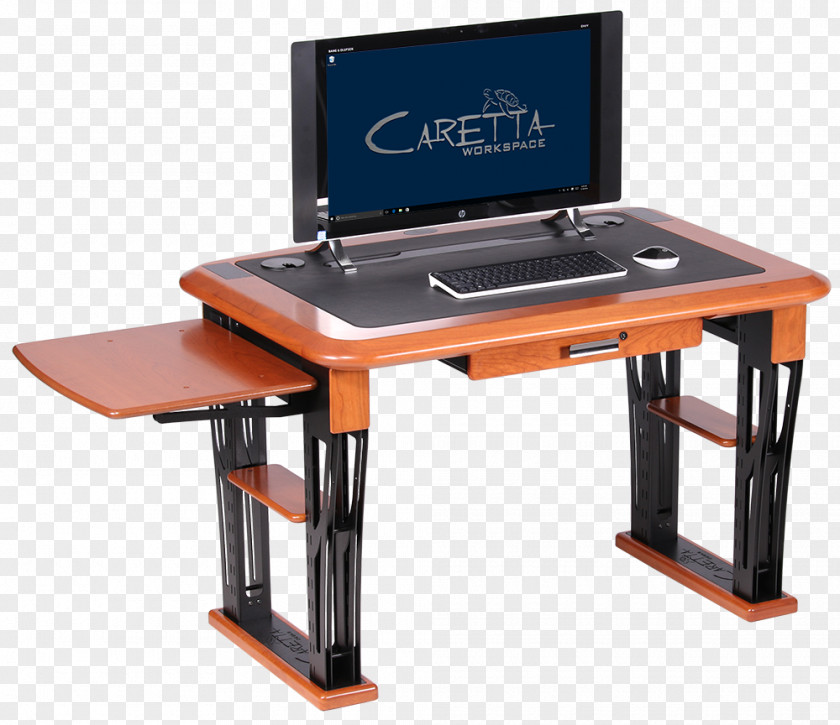 Wood Desk Computer Table Desktop Computers PNG