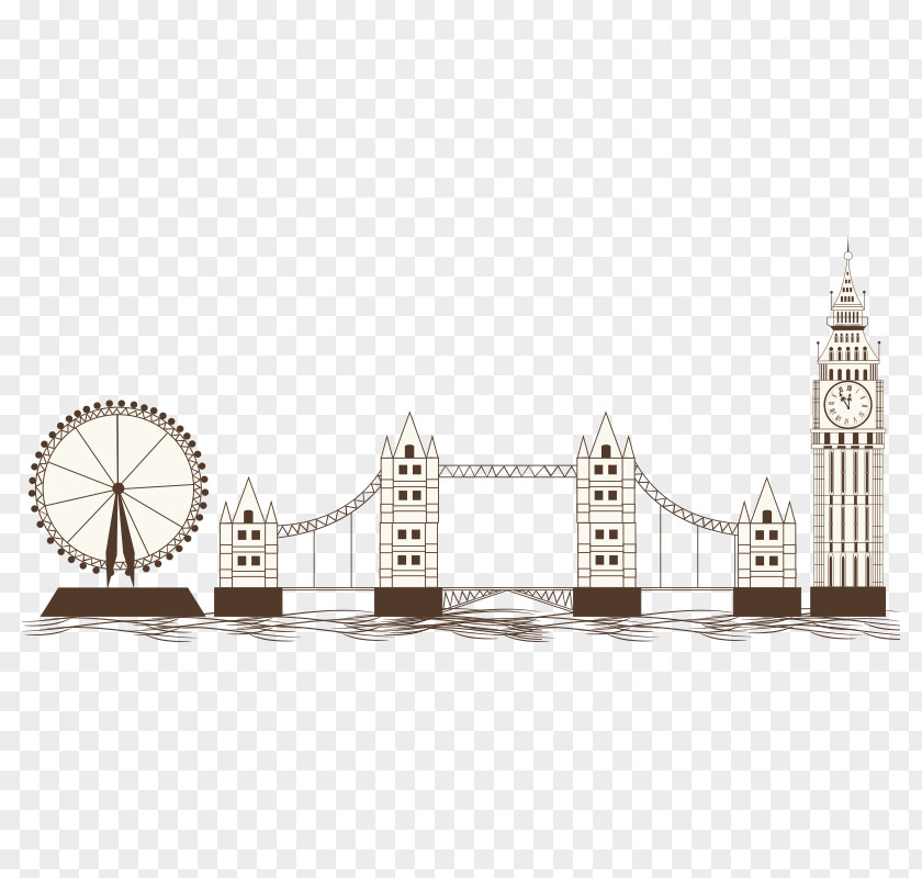 Big Ben London Eye Tower Bridge PNG