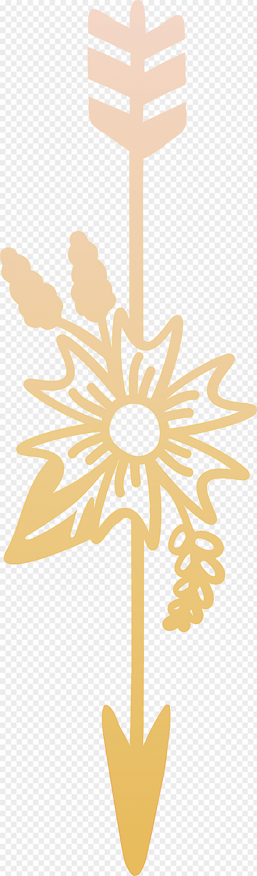 Boho Arrow Flower PNG