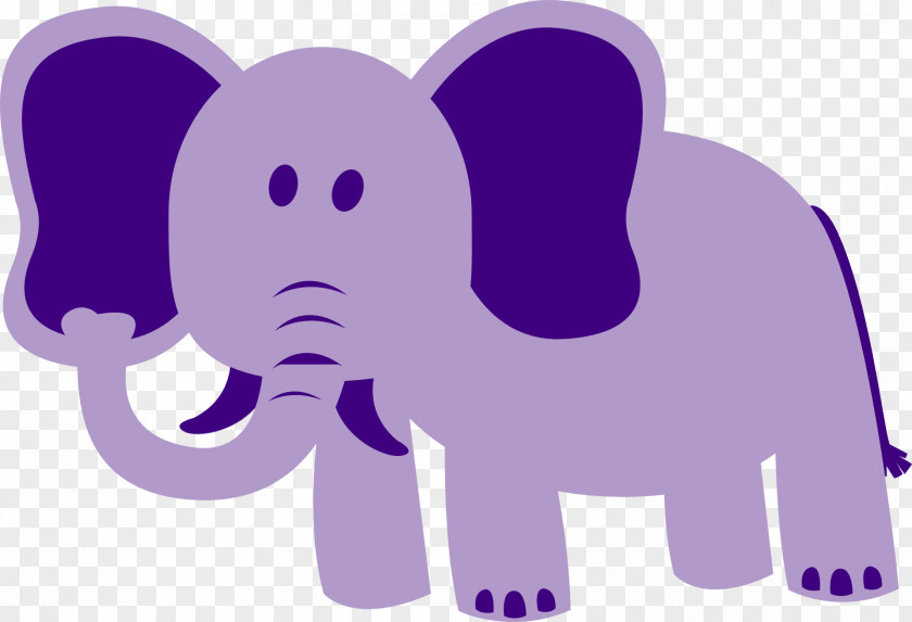 Elephants Clip Art Purple African Elephant Openclipart PNG