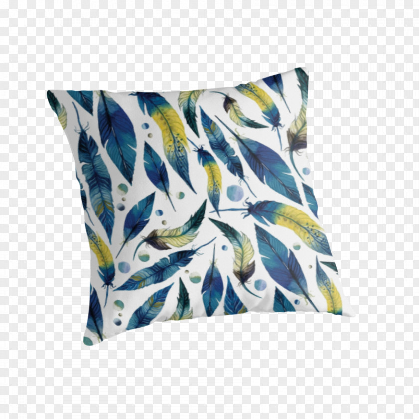 Falling Feathers Throw Pillows Cushion Feather Textile PNG