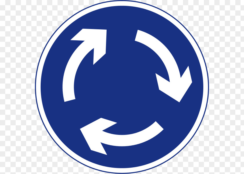 Ireland The Highway Code Roundabout Traffic Sign Regulatory PNG