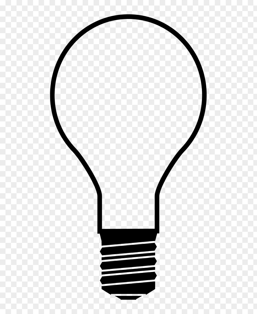 Light Incandescent Bulb Silhouette Clip Art PNG