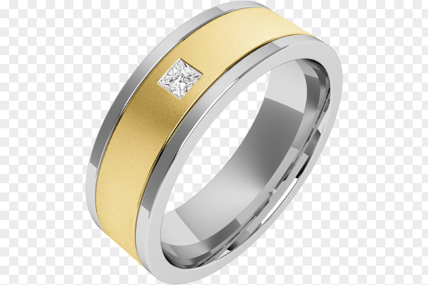 Mens Flat Material Wedding Ring Princess Cut Engagement Diamond PNG