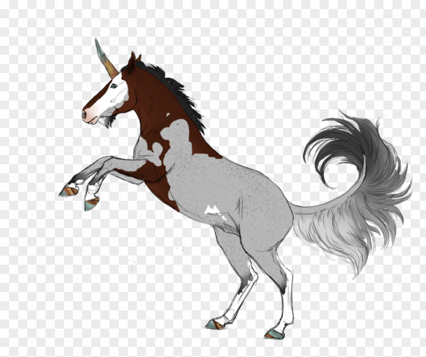 Mustang Stallion Unicorn Halter PNG