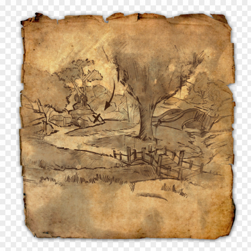 Old Map The Elder Scrolls Online Treasure Rift PNG