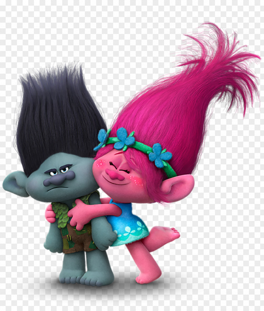 Trolls Branch And Poppy Transparent Image King Peppy DJ Suki Biggie DreamWorks Animation PNG