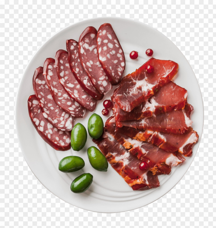 A Meat Dish Bresaola Salami Ham Soppressata Prosciutto PNG