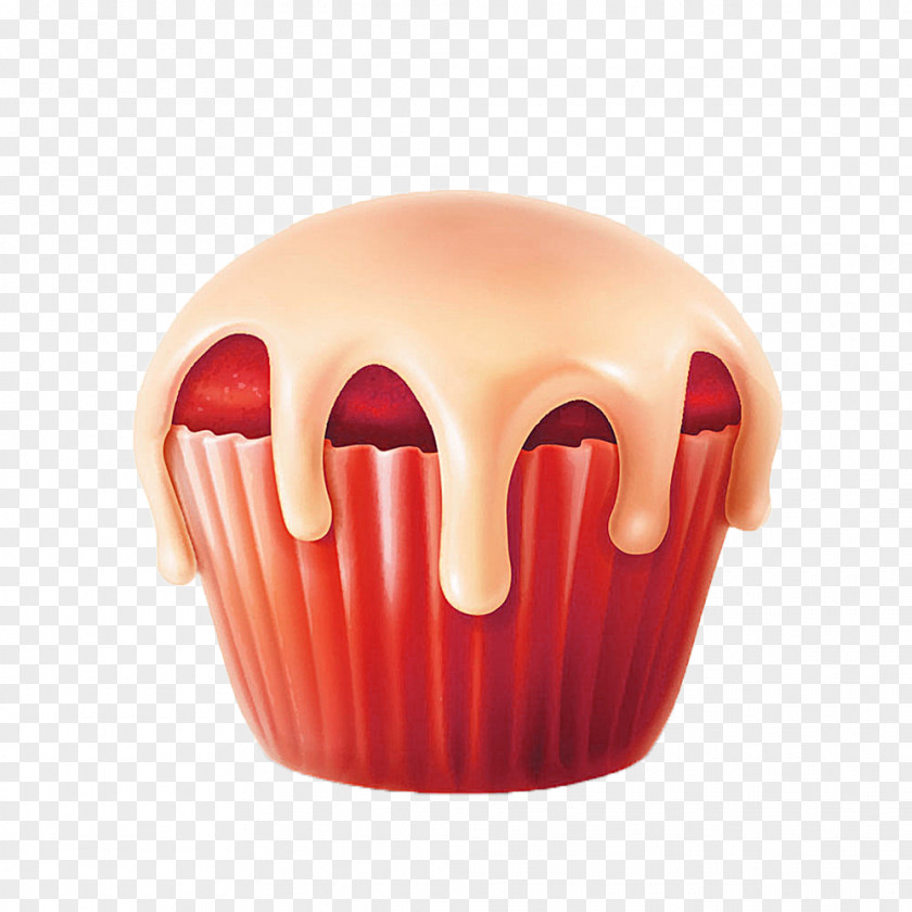 Cream Butter Cake Picture Material Cupcake Euclidean Vector Illustration PNG