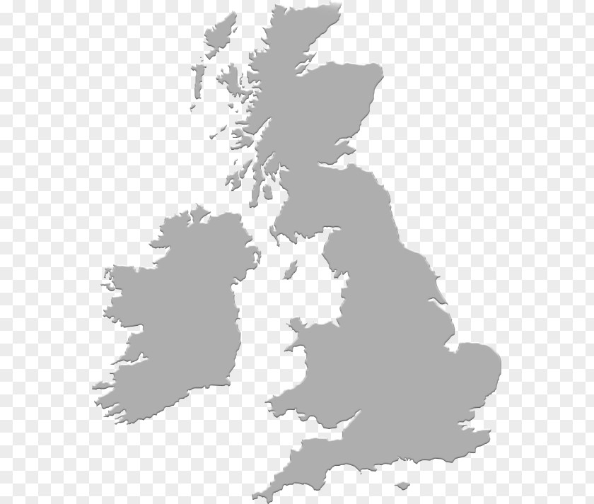 England British Isles Blank Map PNG
