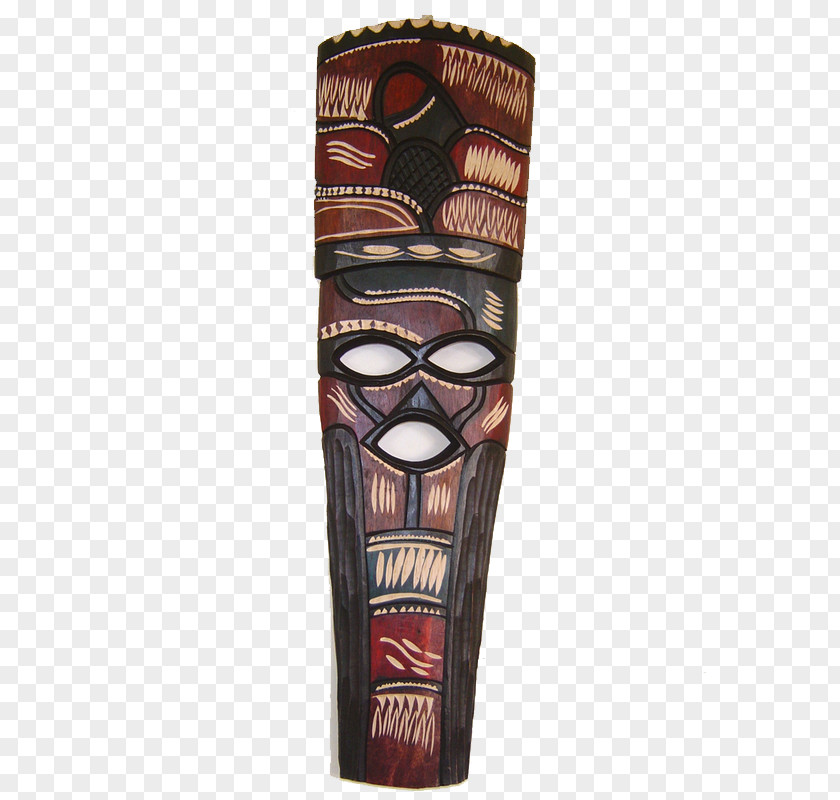 Exotic Wood Mask Traditional African Masks Red PNG