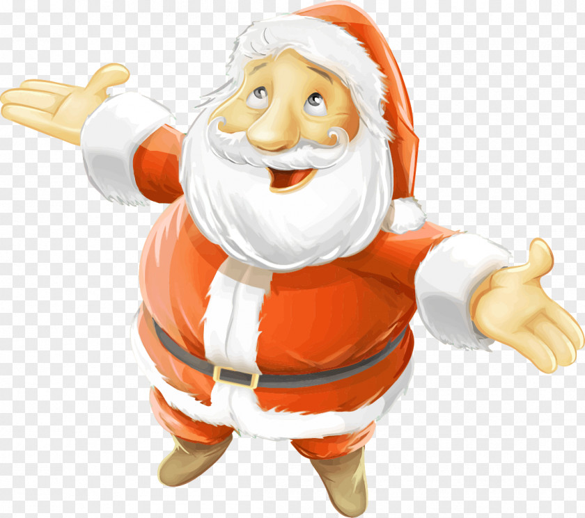 Red Cartoon Santa Claus Decorative Patterns Reindeer Christmas Child Wish List PNG