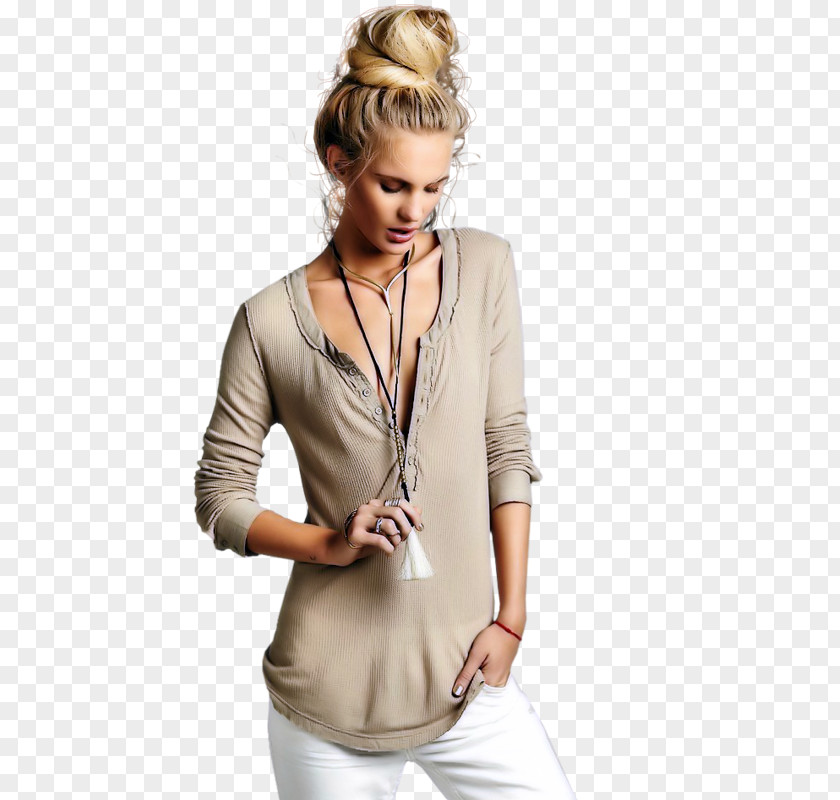 Woman Henley Shirt Clothing PNG