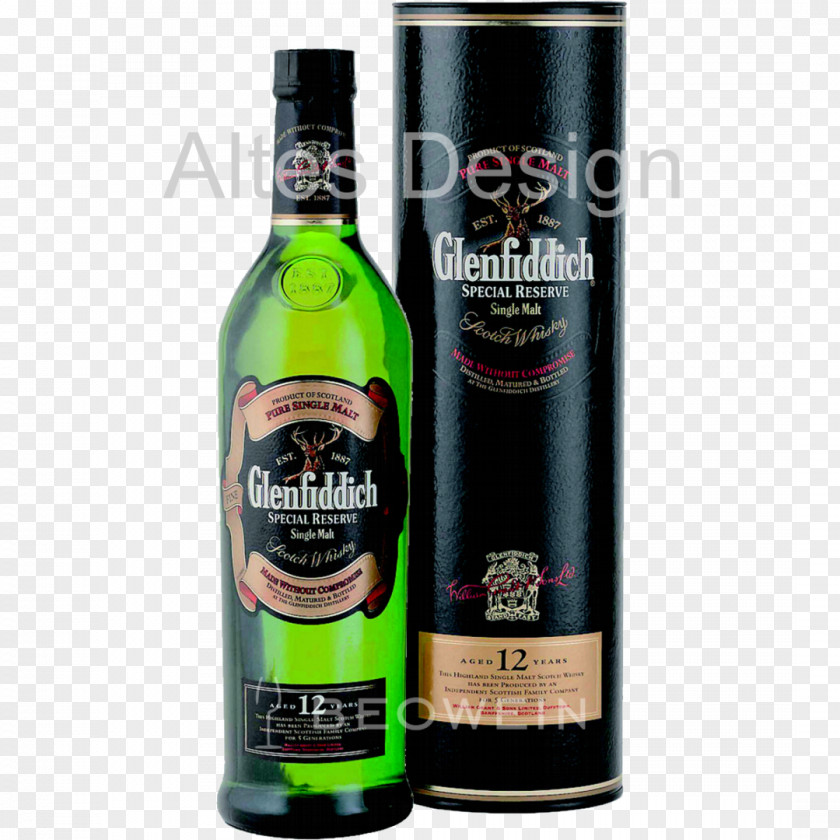 Glenfiddich Liqueur Whiskey Single Malt Whisky Scotch PNG