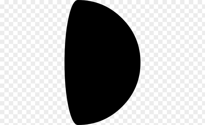 Moon Phase Black Circle Crescent White PNG