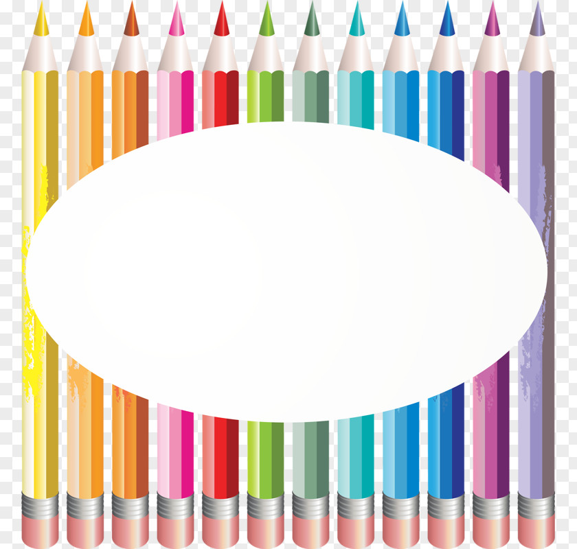 Colored Pencils Pencil Eraser Clip Art PNG