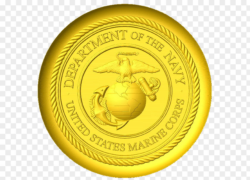 Completed Seal Medal Gold Coin PNG