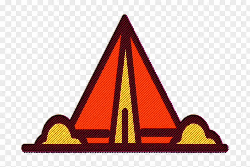 Cone Triangle Camp Icon Camping Holiday PNG