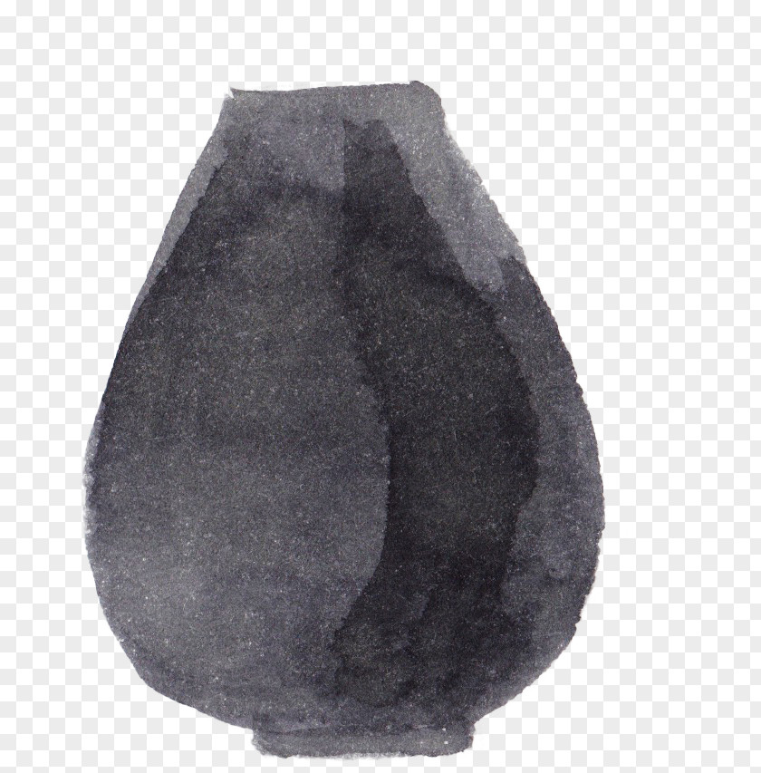 Floating Jar Black White PNG