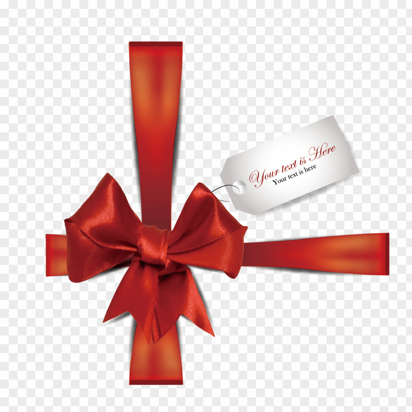 Vector Bow Ribbon Red PNG
