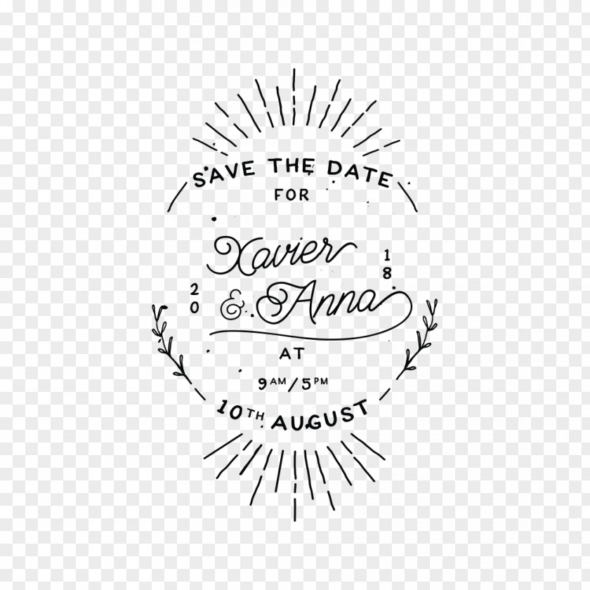 Wedding Save The Date Logo Calligraphy Handwriting Brand Font PNG